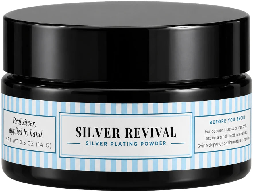 Silver Revival silver plating powder, 0.5 oz jar